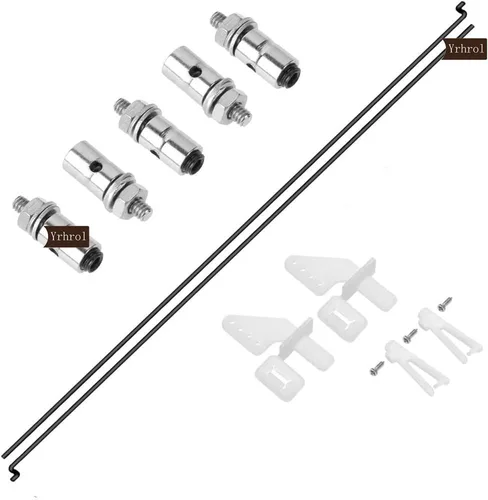 Miniatura 2 de Tapón de enlace de conector de varilla de empuje ajustable de 0.069 pulgadas + bocinas de control de nailon de 0.83 x 0.39 pulgadas + varillas