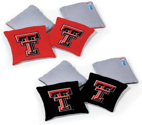 Miniatura 13 de Wild Sports - Puf de doble cara NCAA College de 8 unidades, bolsas de lanzamiento prémium para juego de cornhole, ideal para portones traseros
