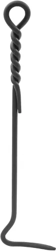 Miniatura 5 de Minuteman International Herramienta individual con mango de cuerda, pinzas para chimenea, estándar de 28 pulgadas, color negro
