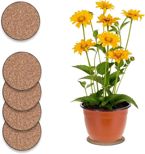 Curtis Wagner Plastics Corp. MC-600 - Tapete de corcho para plantas (6 pulgadas de diámetro, 5 unidades) – Posavasos redondos de corcho para