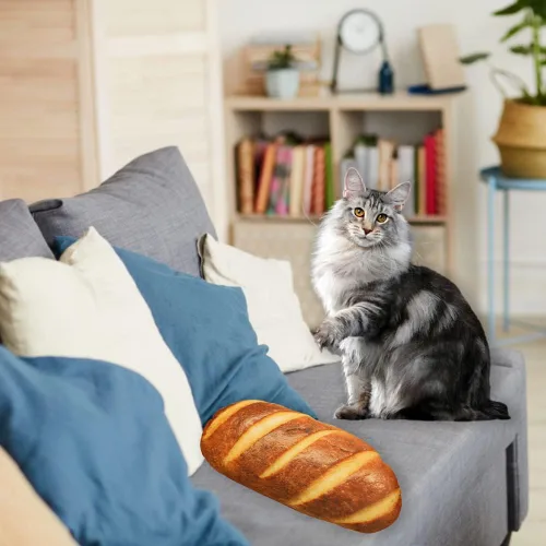 Miniatura 2 de Peluche de pan de 11.8 pulgadas, divertido relleno en 3D con forma de pan, juguete de comida suave, regalo para niños