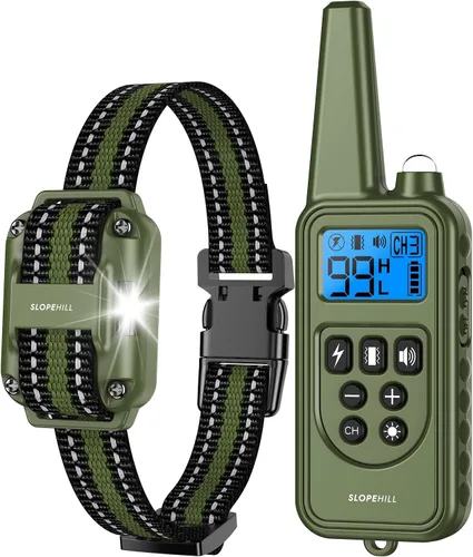Miniatura 12 de Collar de Entrenamiento para Perros con 7 Modos de Entrenamiento, Collar de Choque Electrónico para Perros con Control Remoto de 1280M, Collar