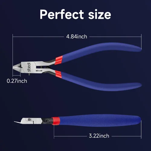 Miniatura 3 de stedi Alicate Modelo de 5 pulgadas, con Filo Único Ultra-delgado y Estuche para Cuchilla, Herramientas para Modelos de Plástico para Reparación