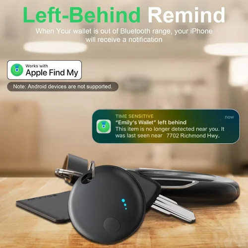 Miniatura 5 de Etiqueta Rastreadora Paquete de 4 Rastreadores Bluetooth, Localizador de Etiqueta Inteligente Dispositivo de Rastreo, Buscador de Llaves
