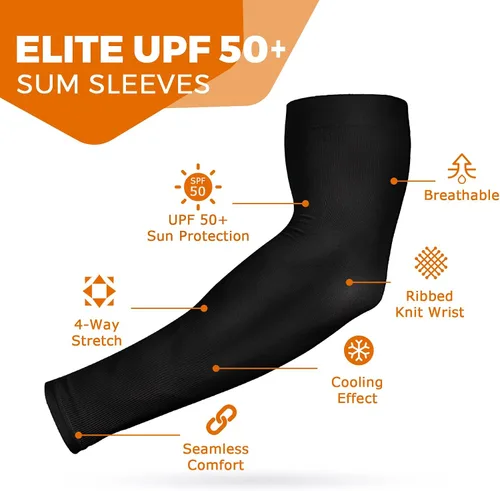 Miniatura 9 de AURUZA 5 pares de mangas de brazo para hombres y mujeres, protección solar UV, compresión tatuaje, cubierta para baloncesto, voleibol