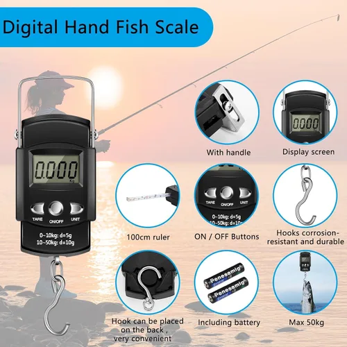 Miniatura 5 de Hungdao Kit de herramientas de red de pesca de 7 piezas para niños y hombres, accesorios de pesca, incluye herramienta de extracción de ganchos