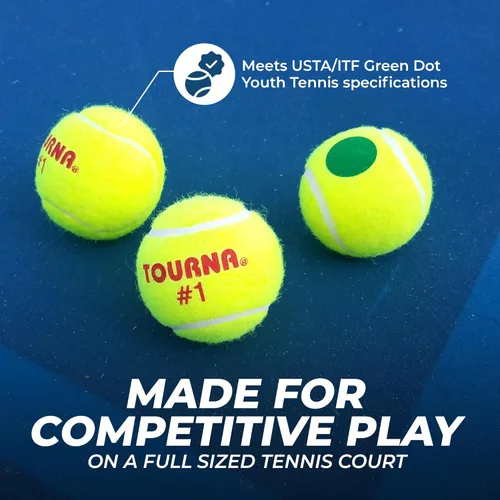 Miniatura 3 de Tourna Green Dot Low Compression Tennis Balls