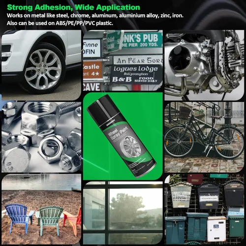 Miniatura 6 de NADAMOO Pintura en aerosol para llantas de aluminio, pintura semibrillante para llantas de coche en aerosol para recoloración y protección