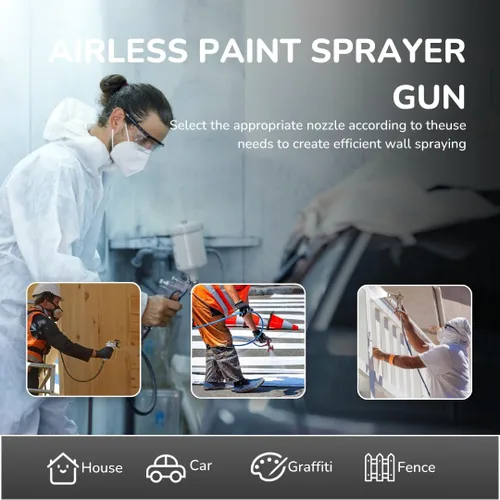 Miniatura 2 de Pistola pulverizadora de pintura, pistola pulverizadora fácil de instalar con buen efecto de pulverización, pistola rociadora de pintura sin aire