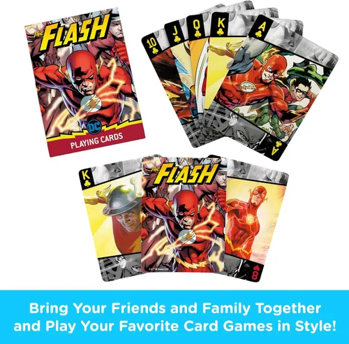 Miniatura 2 de AQUARIUS DC Comics The Flash Playing Cards - La baraja de cartas con temática de Flash para tus juegos de cartas favoritos, mercancía