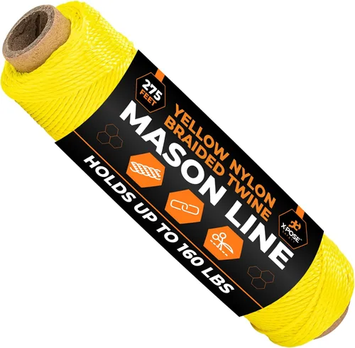 Miniatura 12 de Xpose Safety Green Mason Line String - Cuerda de nailon trenzado #18 - Línea de construcción duradera de 275 pies para herramientas de mampostería