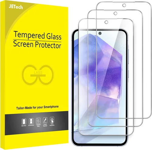 Miniatura 16 de JETech Protector de pantalla para Samsung Galaxy A53 5G / A52 / A52 5G / A52s 5G, película de vidrio templado 9H, antiarañazos, transparente HD