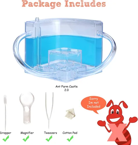 Miniatura 6 de NAVADEAL Ant Farm Castle 2.0 con tubo de conexión, kit de aprendizaje científico de hábitat de hormigas, el mejor juguete educativo STEM 2021