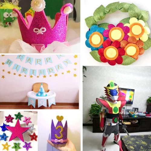 Miniatura 6 de 10 hojas de papel con purpurina para Halloween, Navidad, decoración del día del padre de los niños, decoración de mesa, papel de cartulina A4, papel
