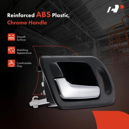 Miniatura 3 de A-Premium Manija de puerta interior delantera izquierda del lado del conductor con orificio de bloqueo compatible con Honda Civic 2002 2003 2004