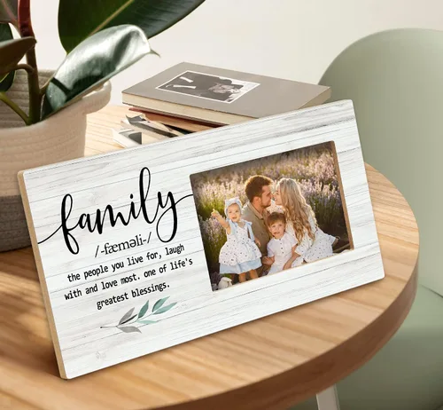 Miniatura 4 de SRADMO Marco de fotos familiar de 12 x 6 pulgadas para mujeres y hombres, perfecto para reuniones familiares, regalos de inauguración de la casa