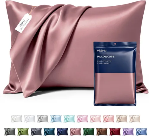 Miniatura 35 de MR&HM - Funda de almohada de satén 16- verde floral