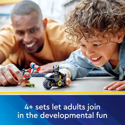 Miniatura 3 de LEGO DC Batman Versus Harley Quinn 76220, juego de figuras de acción de superhéroe con patineta y juguete de motocicleta para niños, niños y niñas