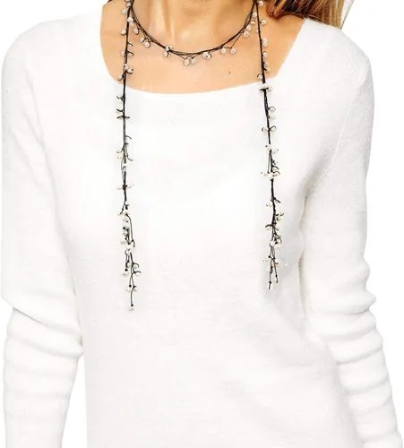 Miniatura 3 de Collar o cinturón de Lariat de perlas de agua dulce cultivadas White Allure, Perla