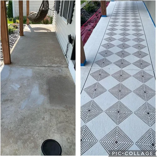 Miniatura 2 de 2 plantillas de azulejos de 12 x 12 pulgadas, plantillas geométricas reutilizables para pintar paredes, azulejos, pisos, cemento, muebles de patio