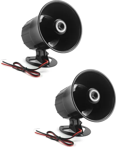 Miniatura 8 de QWORK Bocina de Sirena Eléctrica, Sirena de Alarma Alámbrica de Seguridad de 12 V CC para Sistema de Alarma Doméstica de Seguridad y Protección, 110
