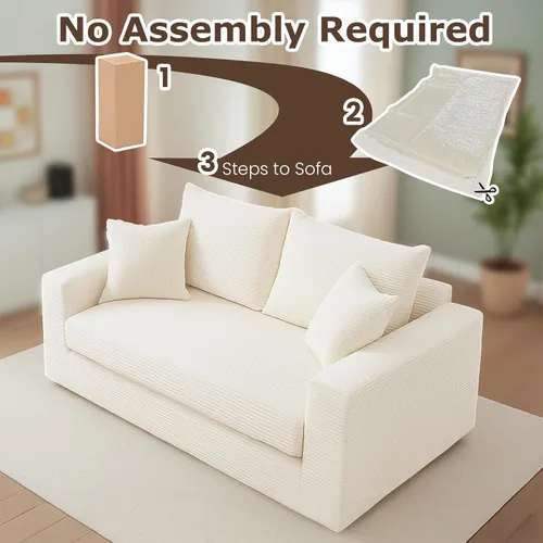 Miniatura 7 de cidludto - Sofá cama convertible, 3 en 1, sofá cama plegable, sofá cama de chaise longue y futón de piso, sofá cama con tirador de corduroy con 4