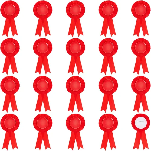 Miniatura 8 de CRASPIRE 20Pcs Blank Award Ribbons First Place Prize Dodger Blue 6.1 x 2.9In Flat Round Winner Victory Recognition Polyester Rosette Badge Brooches