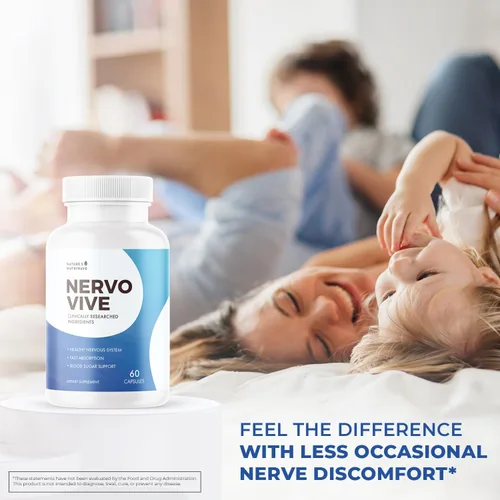 Miniatura 6 de Suplemento de apoyo nervioso Nervovive, suplementos de fórmula avanzada para la salud nerviosa, suplemento totalmente potente natural, máxima fuerza
