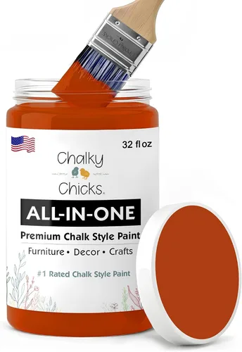 Miniatura 168 de Chalky Chicks - Pintura mate a la tiza, no requiere lijado, 4 onzas líquidas, color gris oscuro (Gun Metal Gray), para muebles, pintura sin Gris