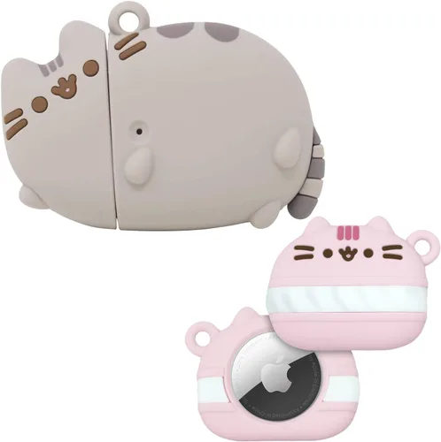 iFace x Pusheen - Bonita funda protectora de silicona diseñada para AirPods 1/2 - Colocación + iFace x Pusheen Café Series Funda protectora de