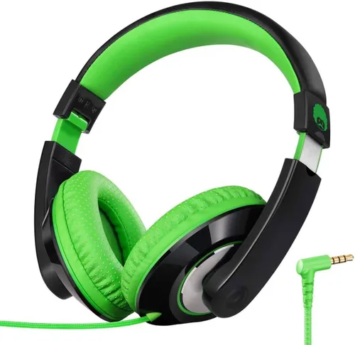 Miniatura 16 de RockPapa Comfort Audífonos para la escuela, ligeros, para niños, niñas, adolescentes, con cable de 3.5 mm para reproductor de CD y DVD, tablet, Negro