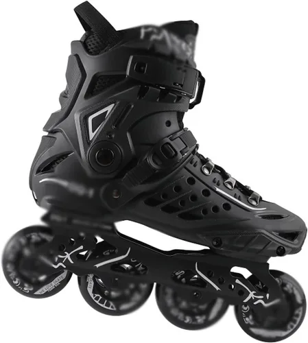 Miniatura 3 de Patines profesionales de carreras en línea unisex, para principiantes, para exteriores, patines de velocidad de rendimiento para adultos y Blanco