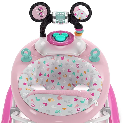 Miniatura 6 de Bright Starts Disney Baby Minnie Mouse Forever Besties - Andador de actividades 2 en 1 para bebé, marco fácil de plegar y estación de juguetes