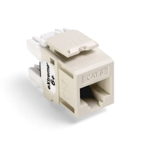 Miniatura 26 de Leviton Extreme 6+ QuickPort Connector, CAT 6, paquete de 150, 61110-JW6, blanco