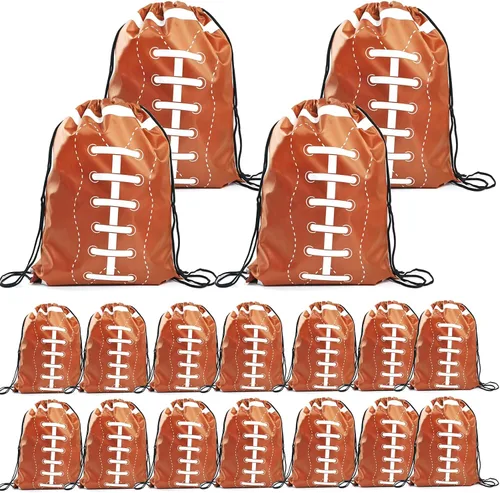 18 bolsas de fútbol con cordón, mochilas con cordón de fútbol, regalos de fiesta, bolsas de regalos de fútbol para gimnasio, bolsas de recuerdos de