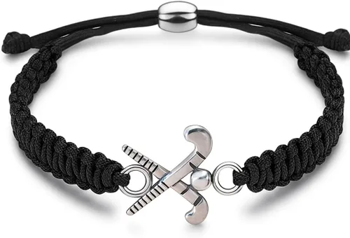 Miniatura 10 de Pulsera con dije de hockey sobre hierba Sportybella - Ajustable para niñas con dije de palo, joyería regalo para jugadoras, equipos y entrenadores