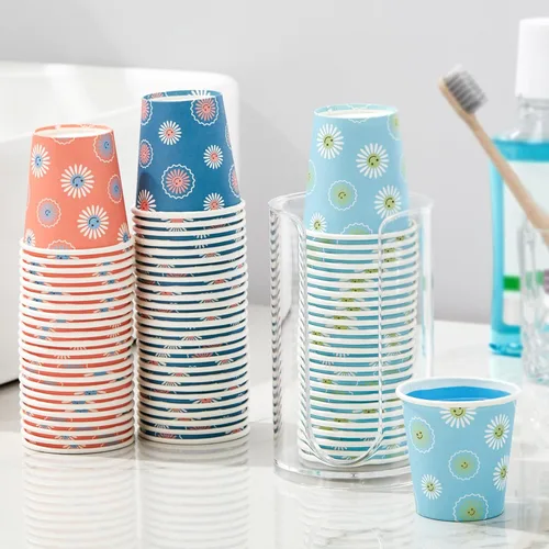 Miniatura 2 de SIUQ Paquete de 1200 vasos de papel de 3 oz, vasos de baño desechables, mini vasos para enjuague bucal, vaso pequeño de 3 onzas para baño, fiesta