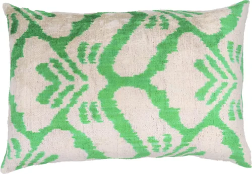 Miniatura 5 de Almohada decorativa hecha a mano con relleno de plumón, estampado de tigre verde, funda de cojín lumbar de seda de terciopelo suave para sala