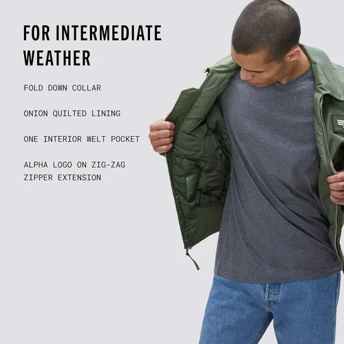 Miniatura 6 de Alpha Industries CWU 45P Flight Chaqueta para hombre, marino