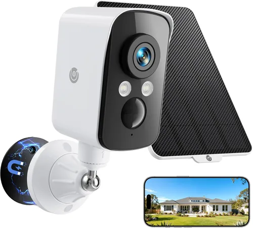 Miniatura 10 de Cámara de seguridad inalámbrica para exteriores con panorámica de 300°, sin suscripción, almacenamiento en la nube/SD gratuito de 7 días, detección