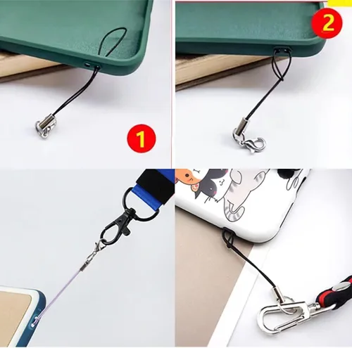 Miniatura 5 de KCKEYS Correa de abalorios para teléfono con cierre de langosta, correa de cordón para dije de teléfono celular, llavero, unidad USB, llavero