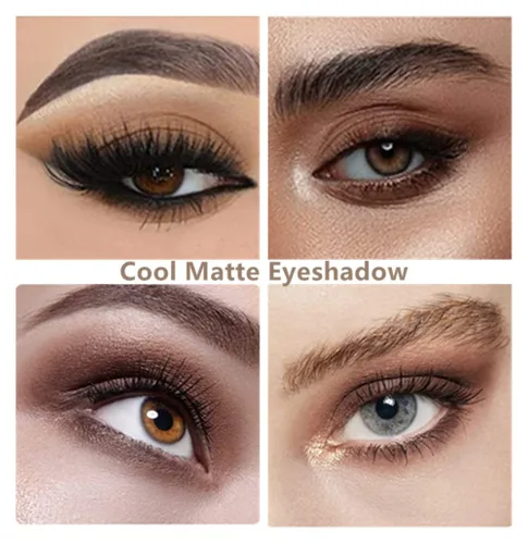 Miniatura 3 de Go Ho Paleta de sombra de ojos de 10 colores, paleta de sombra de ojos mate para mujeres mayores, tonos mezclables altamente pigmentados, paleta