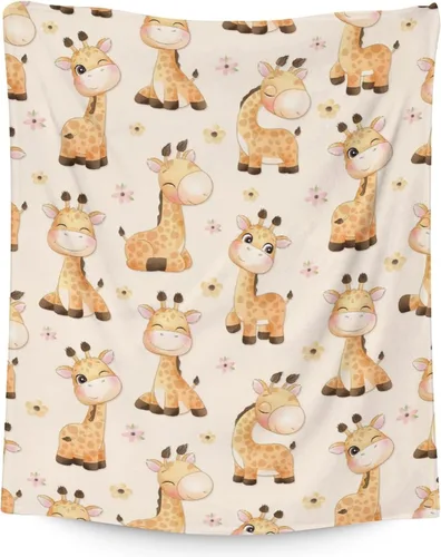 Miniatura 29 de Manta de jirafa para niñas, tamaño regazo de 30 x 40 pulgadas, manta de felpa suave y mullida, regalo de manta negra linda para sala de estar
