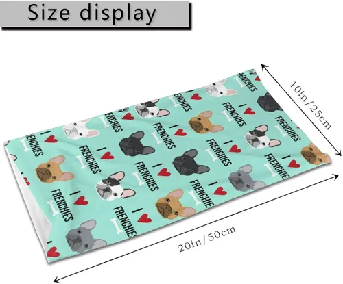 Miniatura 3 de Bandana de cubierta de cara para cachorros de Bulldog francés, para hombres y mujeres, multifuncional, bufanda, pasamontañas