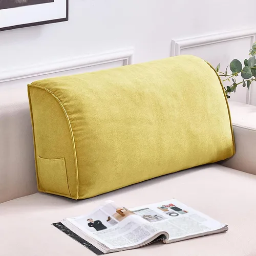 Miniatura 11 de Almohada triangular para sofá cama, almohada triangular cómoda para cabecera y respaldo de lectura, cojín de soporte lumbar para cuello y espalda