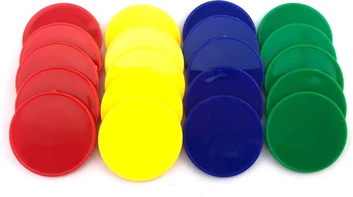 Miniatura 3 de Smartdealspro Juego de 100 fichas de póquer opacas de 1 1/2 pulgadas de plástico, contadores de aprendizaje, fichas de juego con caja de 4