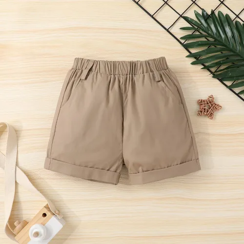 Miniatura 21 de JEELLIGULAR Conjunto de ropa de verano para bebé niño de manga corta con botones y pantalones cortos, trajes casuales para caballeros de 1 a 6 años