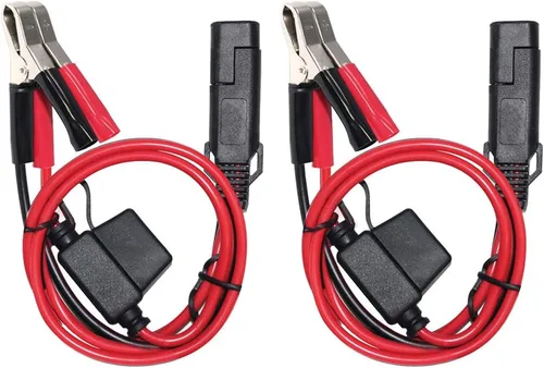 Miniatura 9 de SPARKING Clip de cocodrilo de batería de 10 pies y 12 V a SAE 2 pines, cable de desconexión rápida SAE a cable de sujeción de batería, fusible de 15