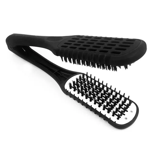 Miniatura 11 de Cepillo de cerdas de jabalí de doble cara y peine alisador de cabello para alisar y peinar