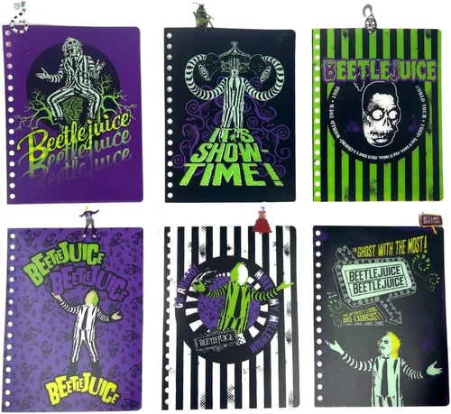 Miniatura 4 de Beetlejuice - Cuaderno con pestañas, encuadernado en espiral, 144 páginas rayadas, 8 x 7 pulgadas